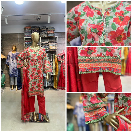 LAWN PRINTED 3 PIECE