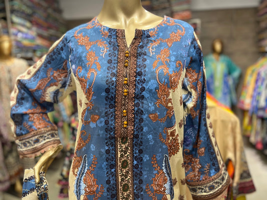 LAWN PRINTED 3 PIECE