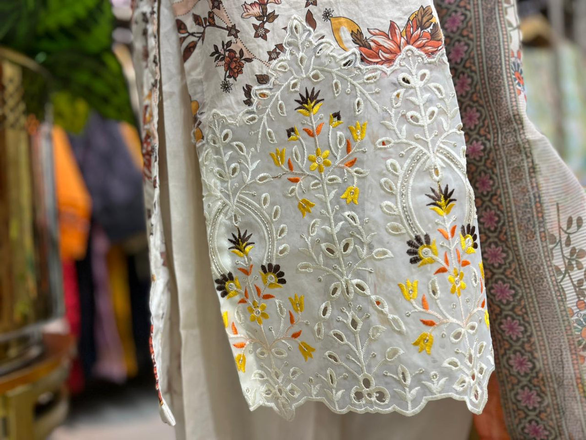 THREE PIECE LAWN EMBROIDERED