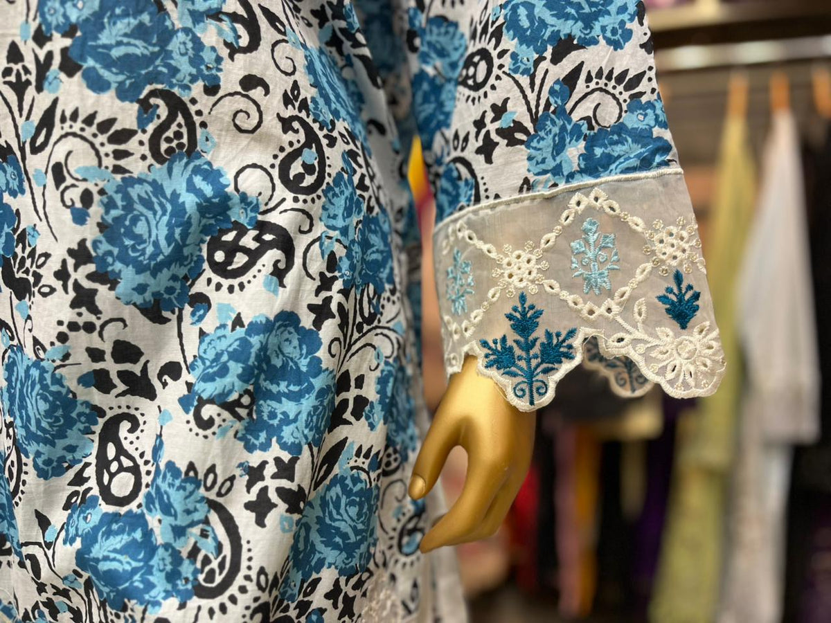 THREE PIECE LAWN EMBROIDERED