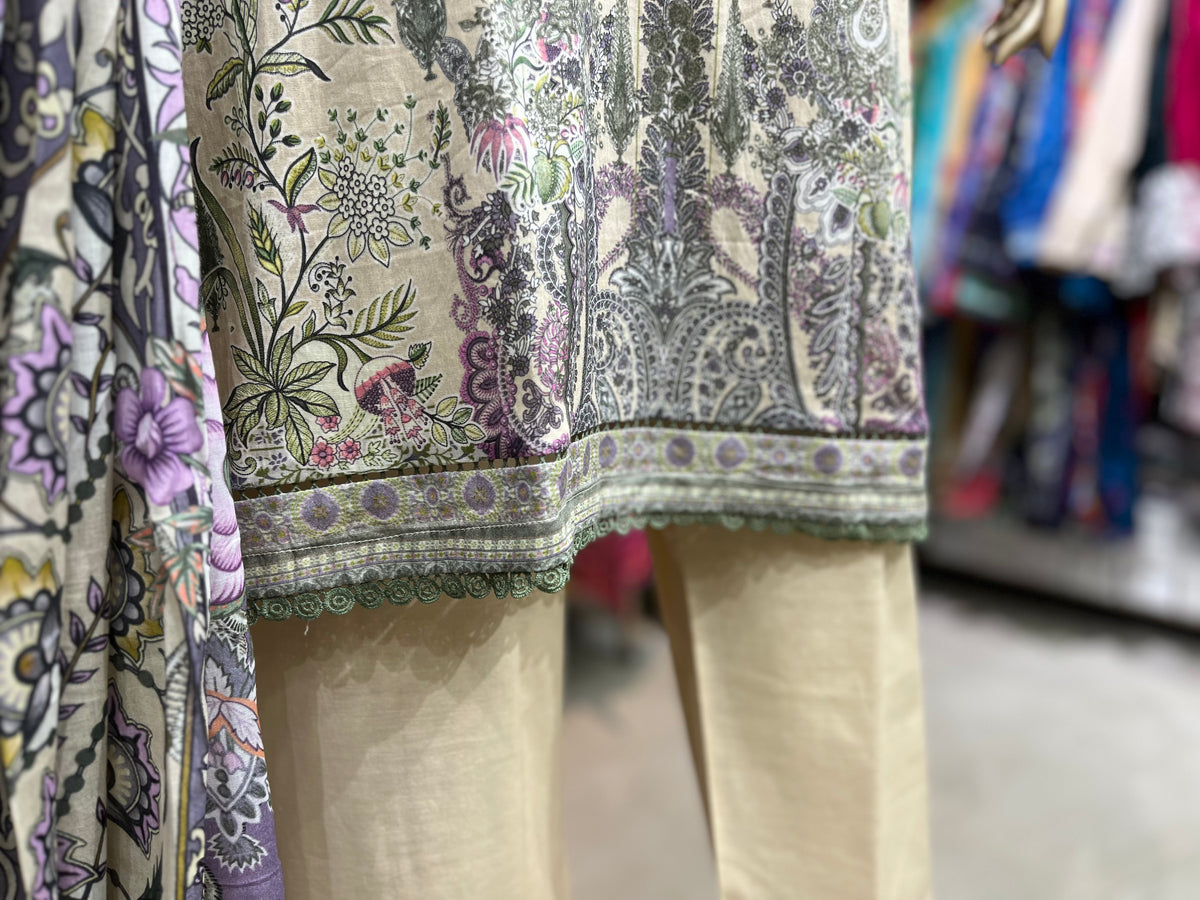 LAWN PRINTED 3 PIECE