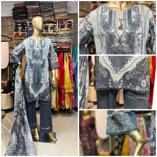 LAWN PRINTED 3 PIECE