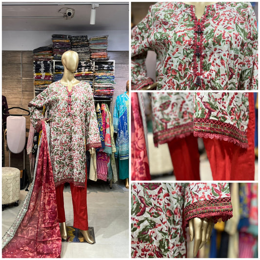 LAWN PRINTED 3 PIECE