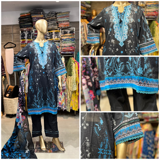 LAWN PRINTED 3 PIECE