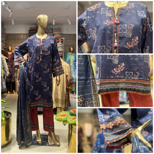 LAWN PRINTED 3 PIECE
