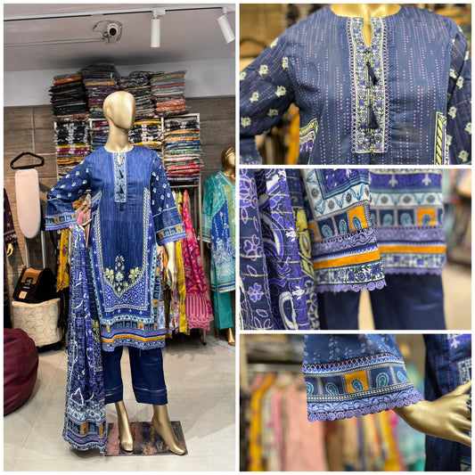 LAWN PRINTED 3 PIECE