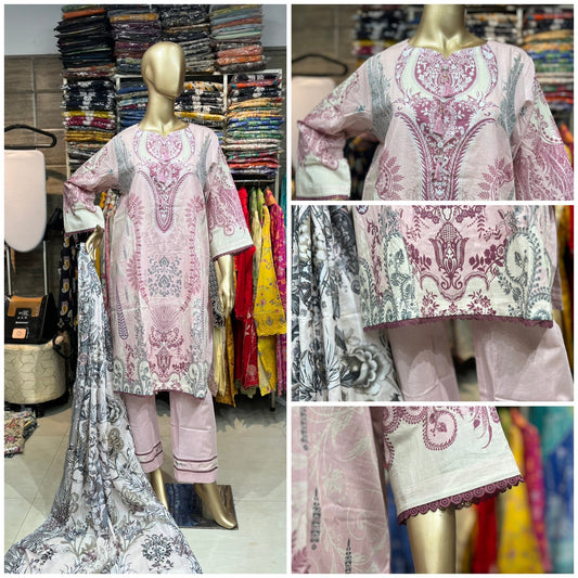 LAWN PRINTED 3 PIECE
