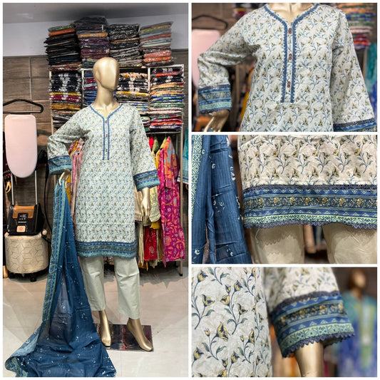 LAWN PRINTED 3 PIECE