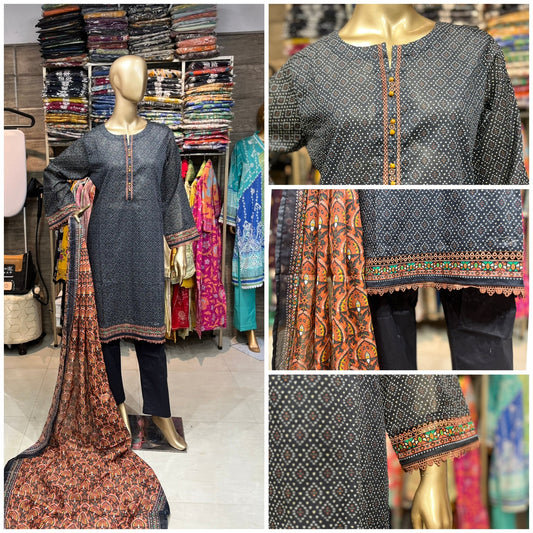 LAWN PRINTED 3 PIECE