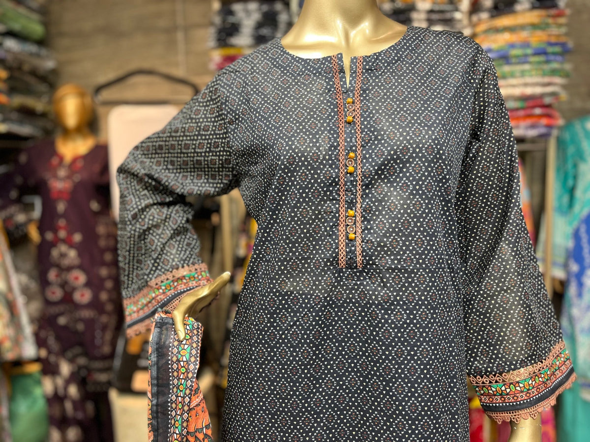 LAWN PRINTED 3 PIECE