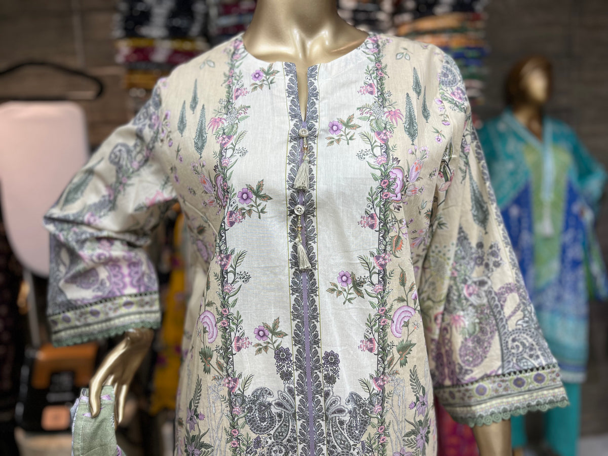 LAWN PRINTED 3 PIECE