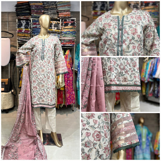 LAWN PRINTED 3 PIECE