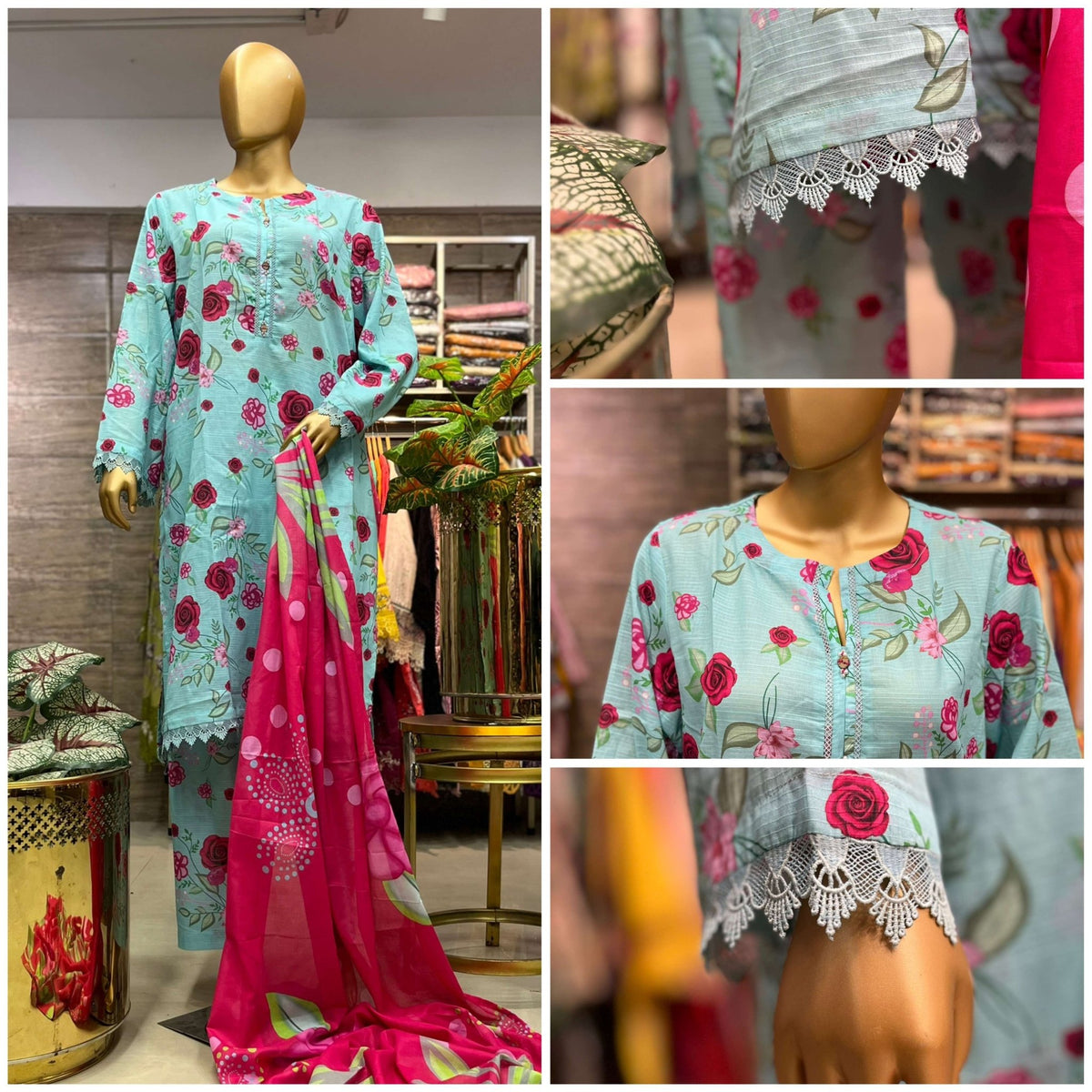 PRINTED DORIA LAWN 3 PIECE