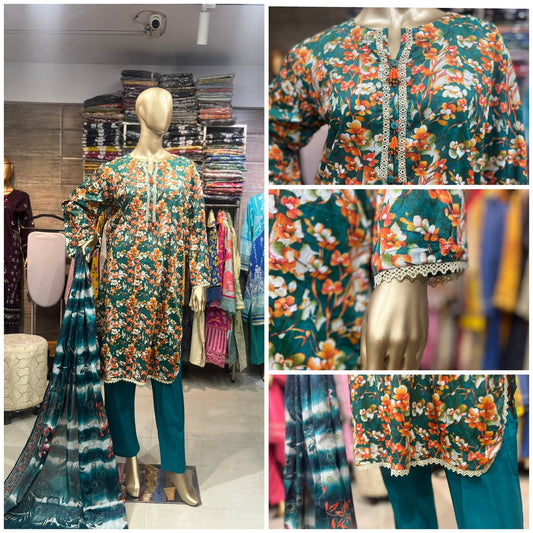 LAWN PRINTED 3 PIECE