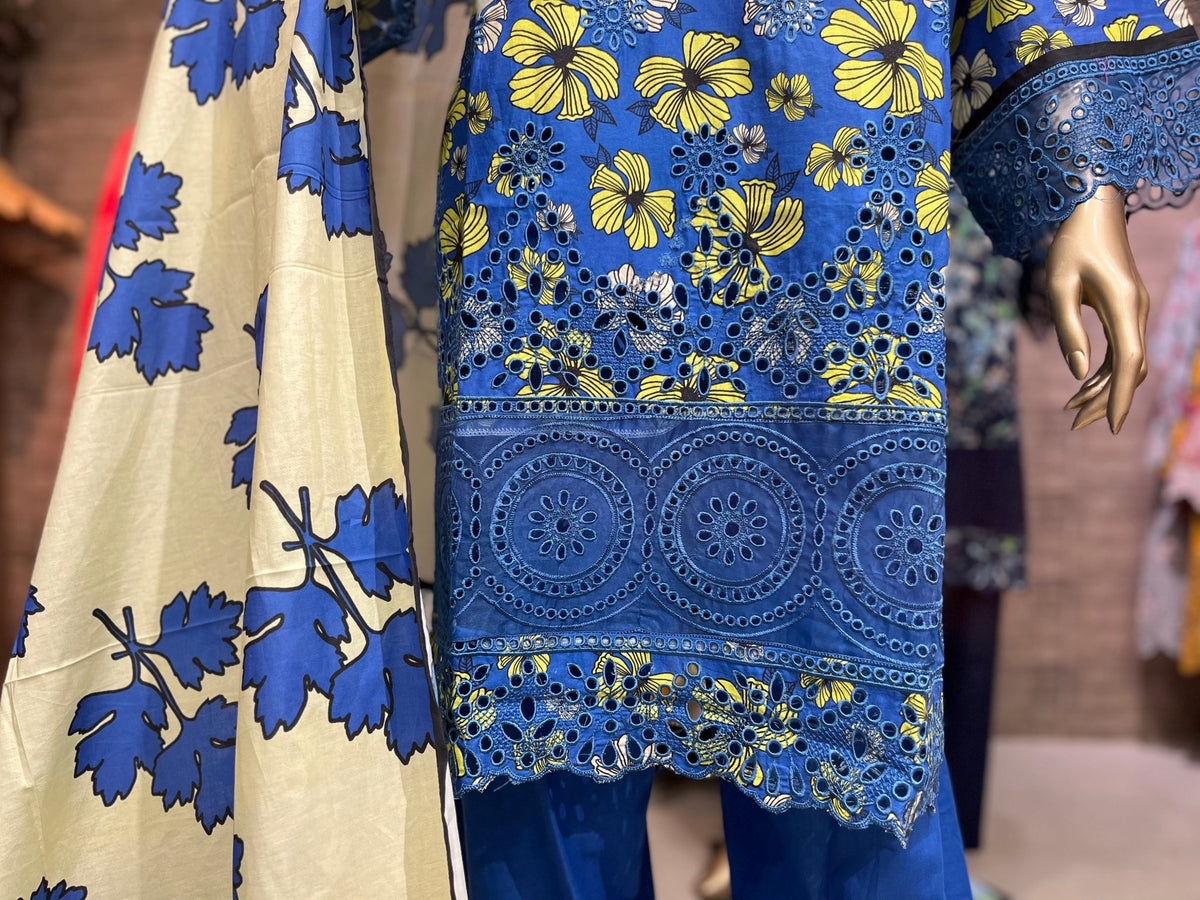 THREE PIECE LAWN EMBROIDERED